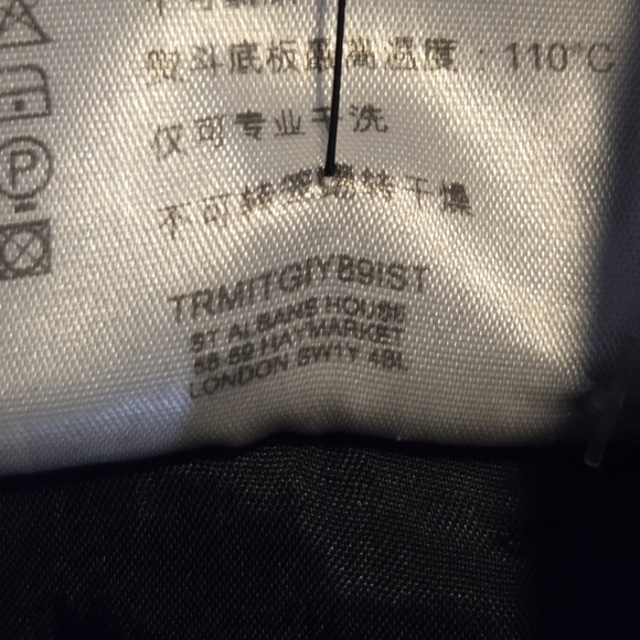 Authentic Burberry Women's Logo Wool Black Flare Leg Trouser Dress Pants Size 2 - Picture 12 of 12